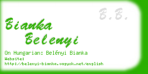 bianka belenyi business card
